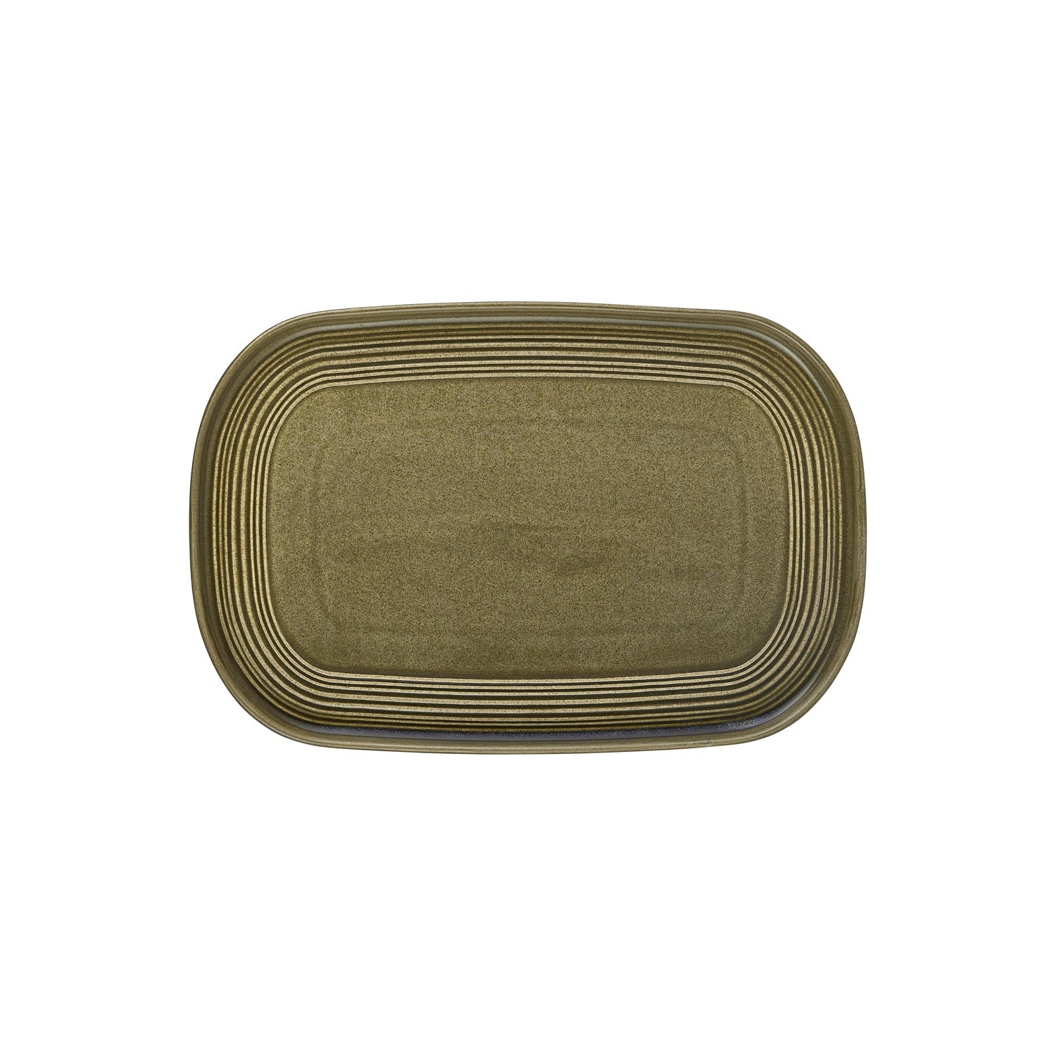 Helix Bamboo 13.5" x 9" x h:0.75" Oval Green Vitrified Platter (1 each)