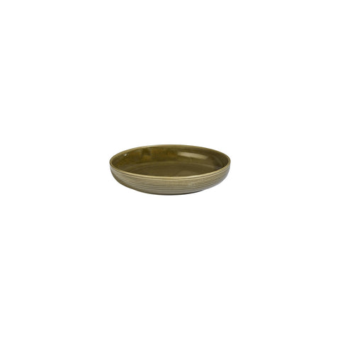 Helix Bamboo dia.7.5" h:1.5" 24 oz. Round Green Vitrified Deep Plate (Set of 6)