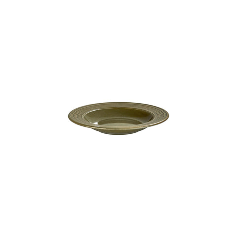 Helix Bamboo dia.9" h:0" 10 oz. Round Green Vitrified Deep Plate (Set of 4)