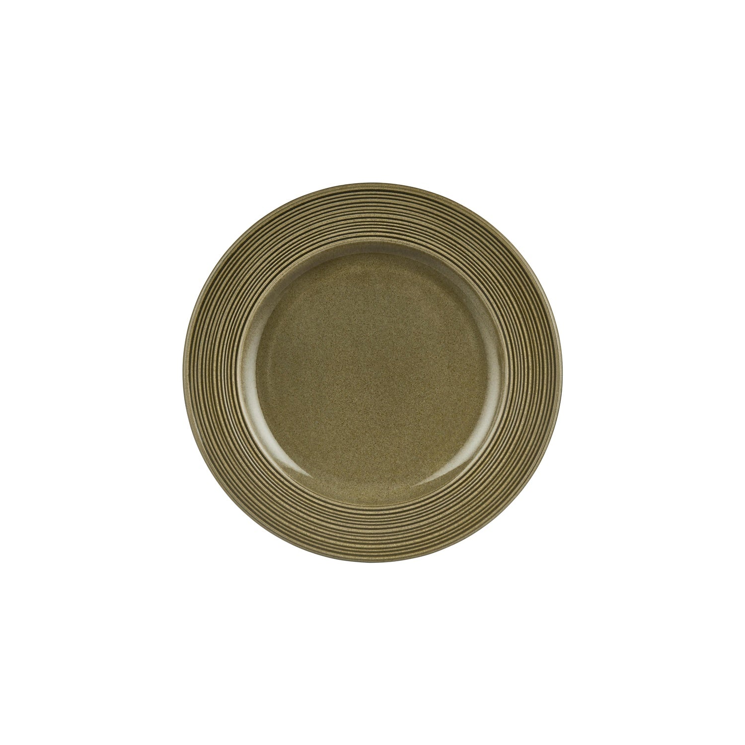 Helix Bamboo dia.10.75" Round Green Vitrified Plate (Set of 4)