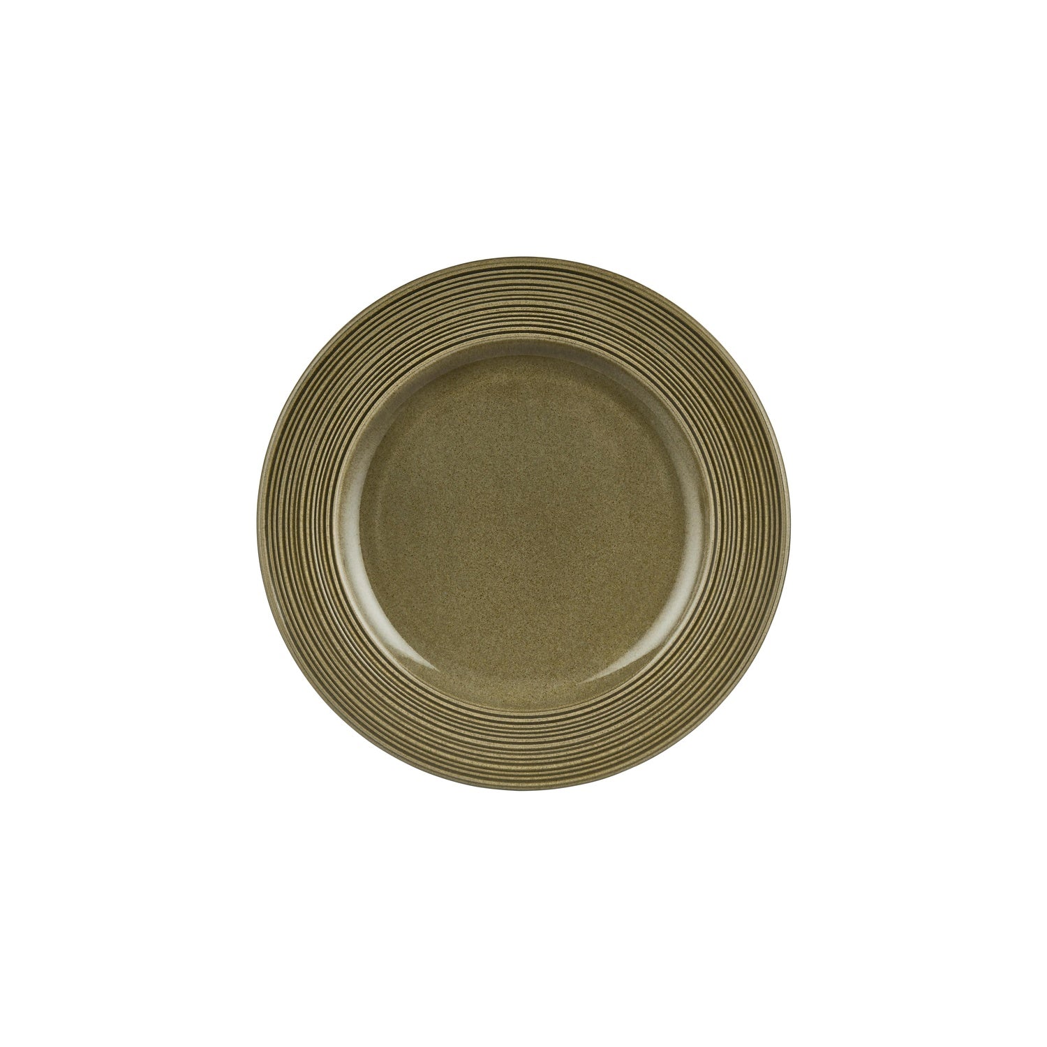 Helix Bamboo dia.10.75" Round Green Vitrified Plate (Set of 4)
