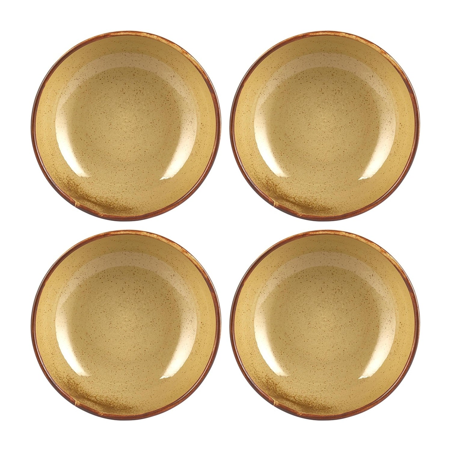 Helix Dune dia.5.5" h:0" 16 oz. Round Orange Vitrified Bowl (Set of 4)