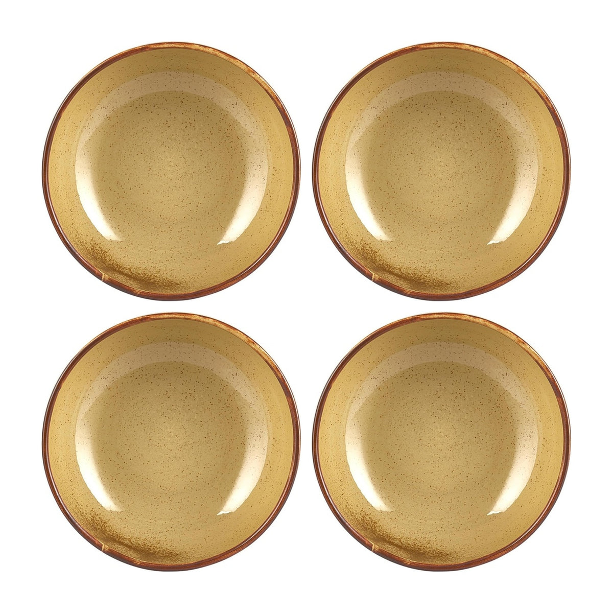 Helix Dune dia.5.5" h:0" 16 oz. Round Orange Vitrified Bowl (Set of 4)