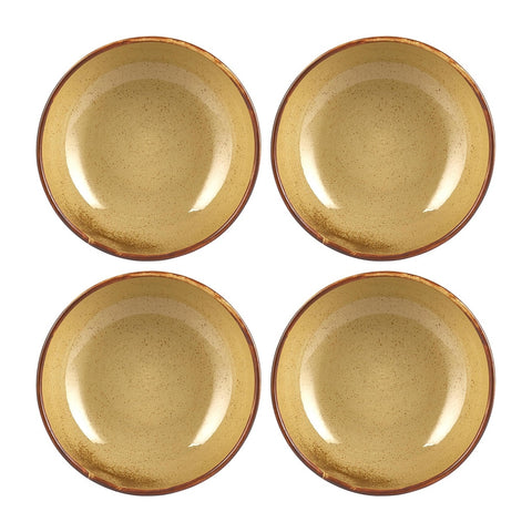 Helix Dune dia.5.5" h:0" 16 oz. Round Orange Vitrified Bowl (Set of 4)
