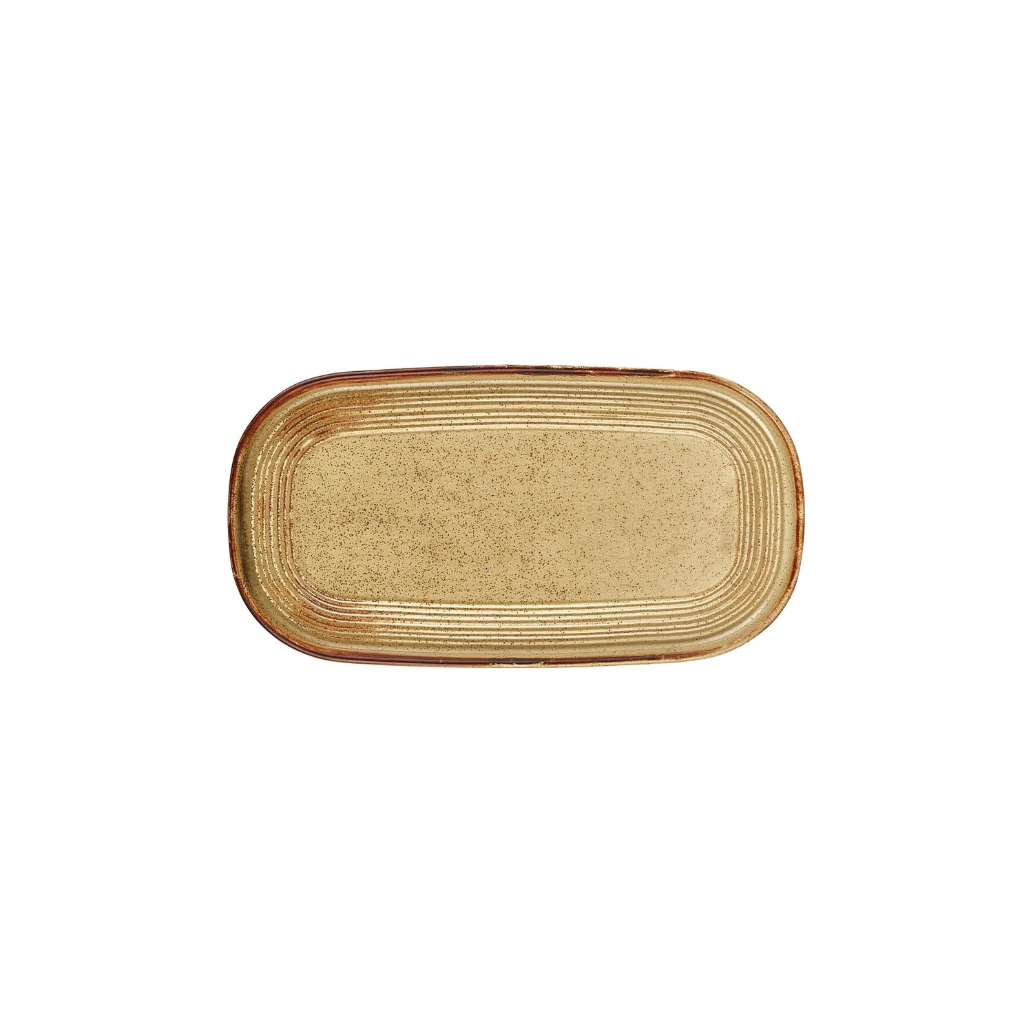 Helix Dune 11.75" x 6.25" x h:0.75" Oval Orange Vitrified Platter (1 each)