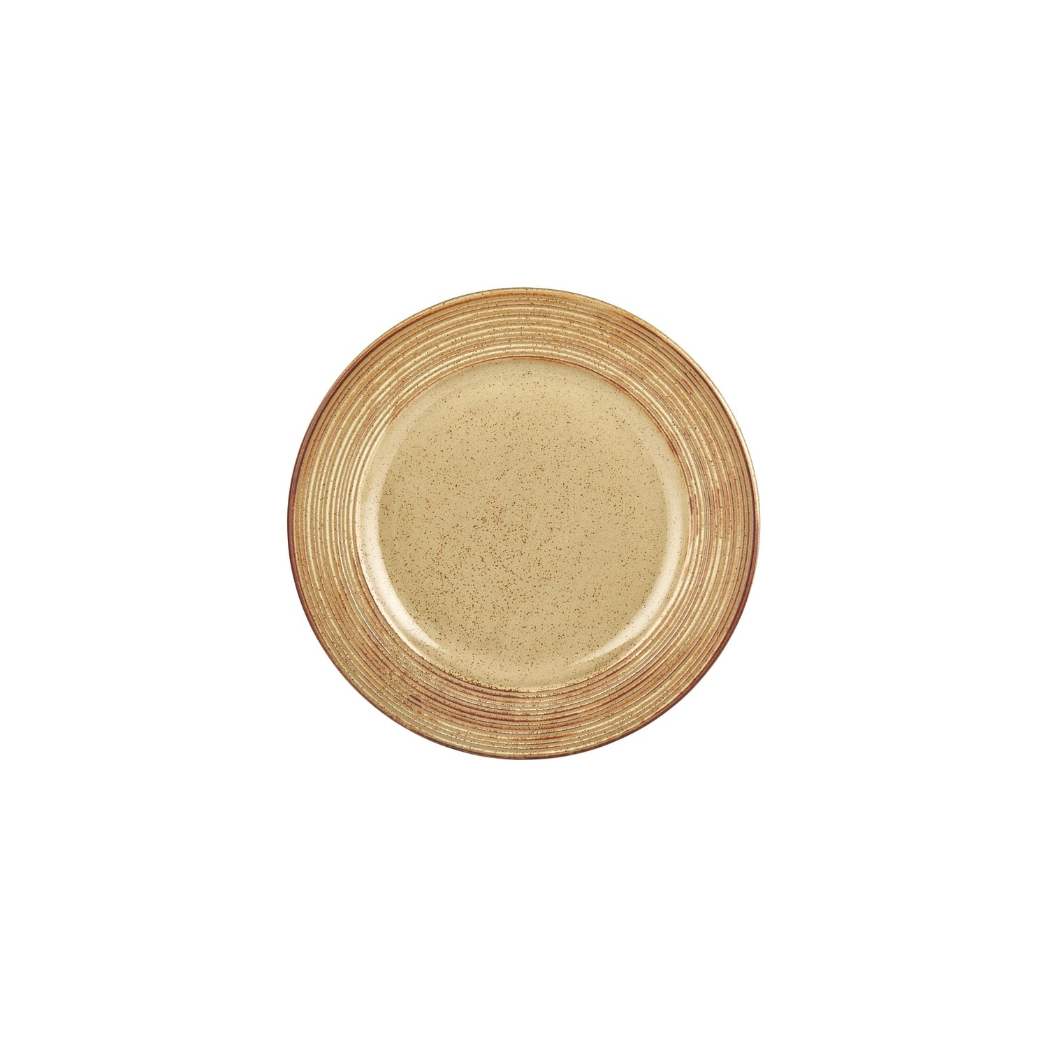 Helix Dune dia.9.5" Round Orange Vitrified Plate (Set of 4)