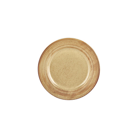 Helix Dune dia.9.5" Round Orange Vitrified Plate (Set of 4)