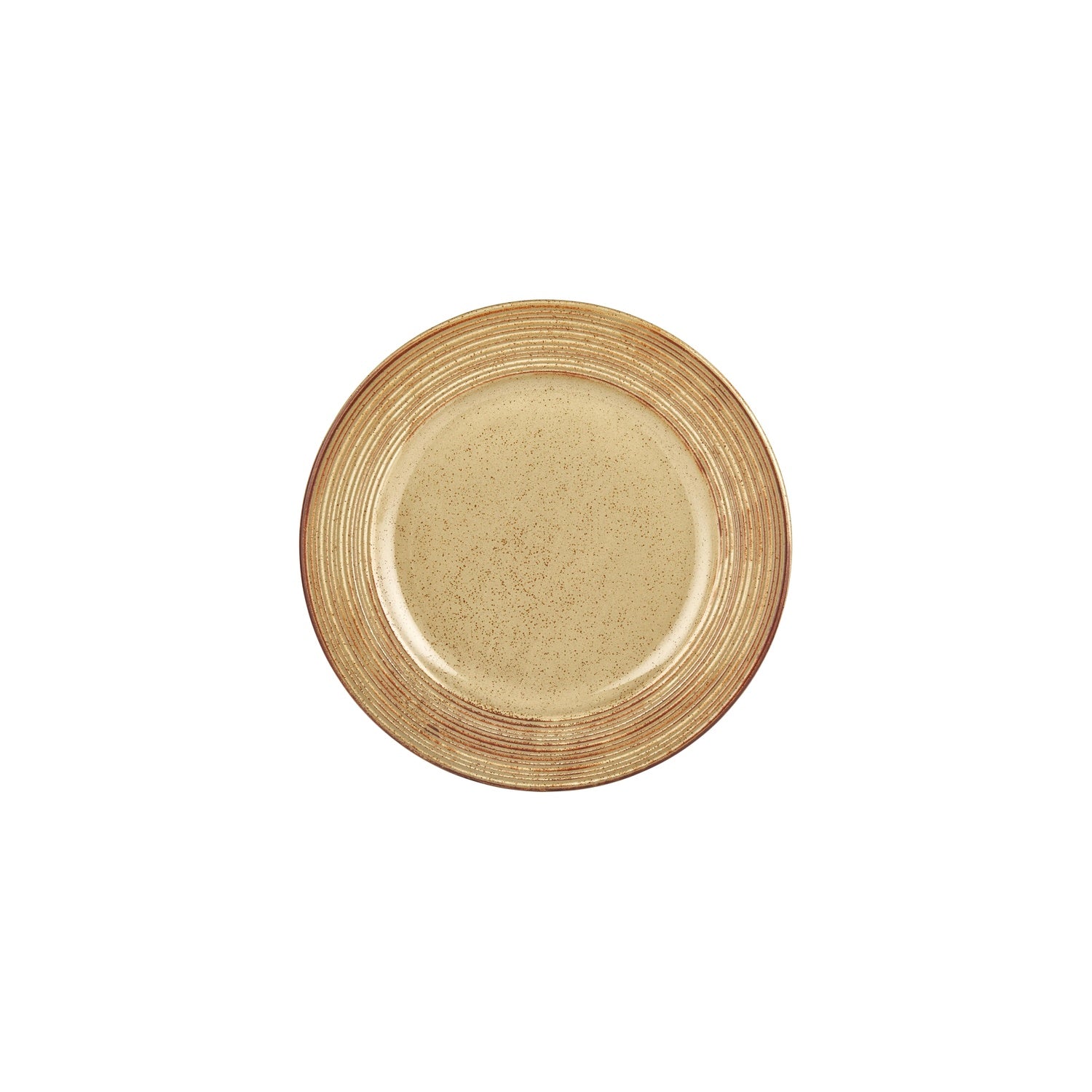 Helix Dune dia.9.5" Round Orange Vitrified Plate (Set of 4)