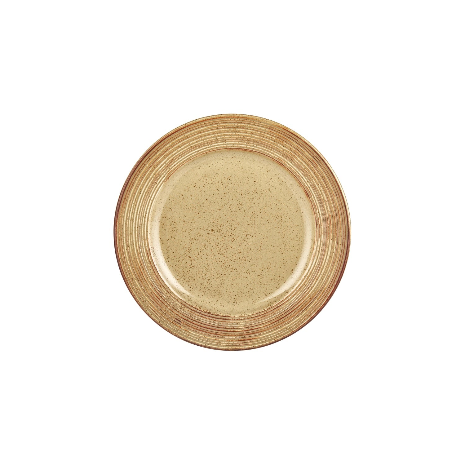 Helix Dune dia.10.75" Round Orange Vitrified Plate (Set of 4)