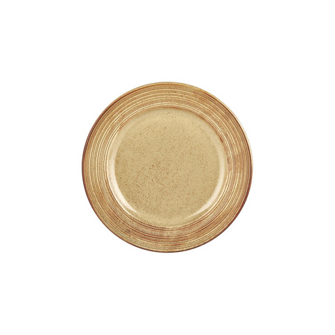 Helix Dune dia.10.75" Round Orange Vitrified Plate (Set of 4)