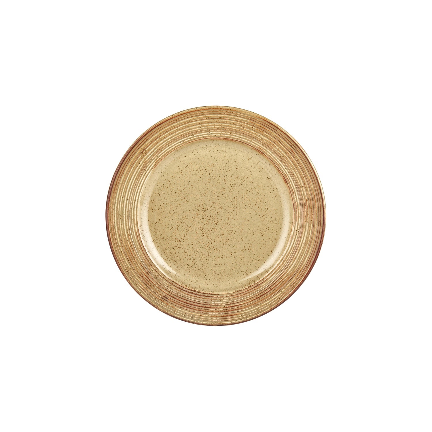 Helix Dune dia.10.75" Round Orange Vitrified Plate (Set of 4)