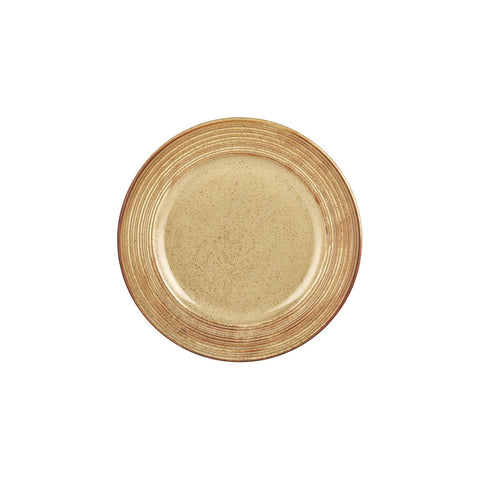 Helix Dune dia.10.75" Round Orange Vitrified Plate (Set of 4)