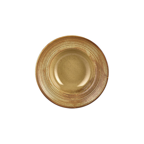 Helix Dune dia.10.75" h:2.5" 17 oz. Round Orange Vitrified Deep Plate (Set of 6)