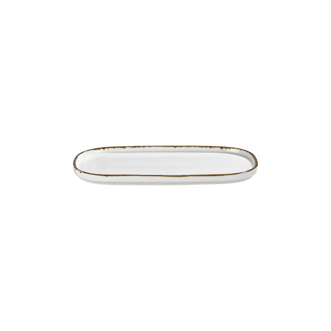 Helix Gleam 11.75" x 6.25" x h:0.75" Oval Brown Vitrified Platter (1 each)