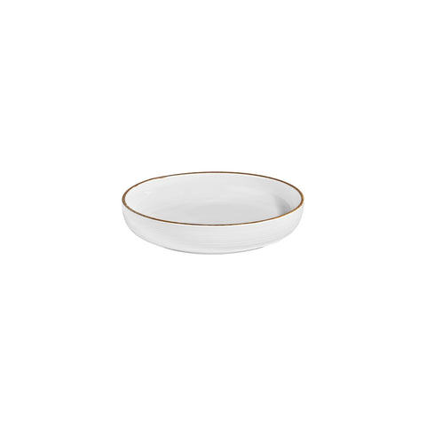 Helix Gleam dia.9" h:2" 42 oz. Round Brown Vitrified Deep Plate (Set of 6)