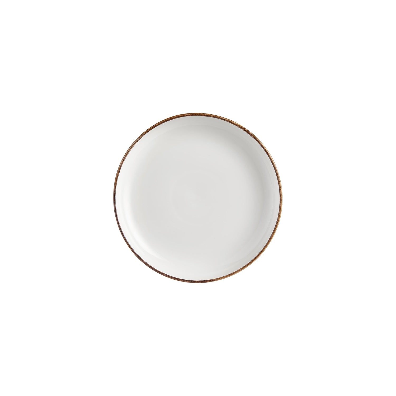 Helix Gleam dia.9" h:2" 42 oz. Round Brown Vitrified Deep Plate (Set of 6)