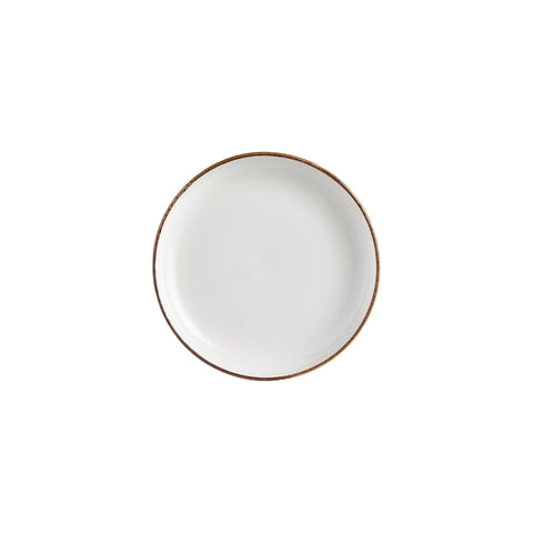 Helix Gleam dia.9" h:2" 42 oz. Round Brown Vitrified Deep Plate (Set of 6)