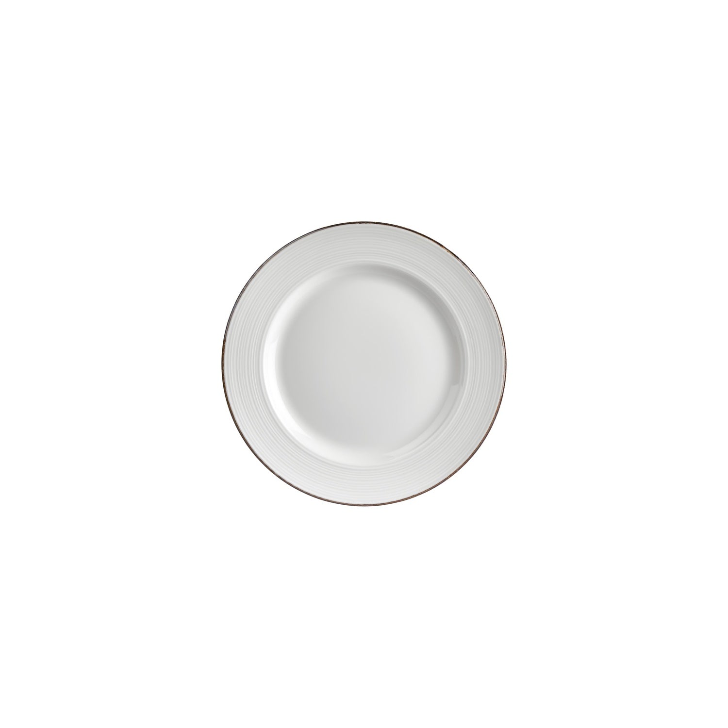 Helix Gleam dia.8.25" Round Brown Vitrified Plate (Set of 4)