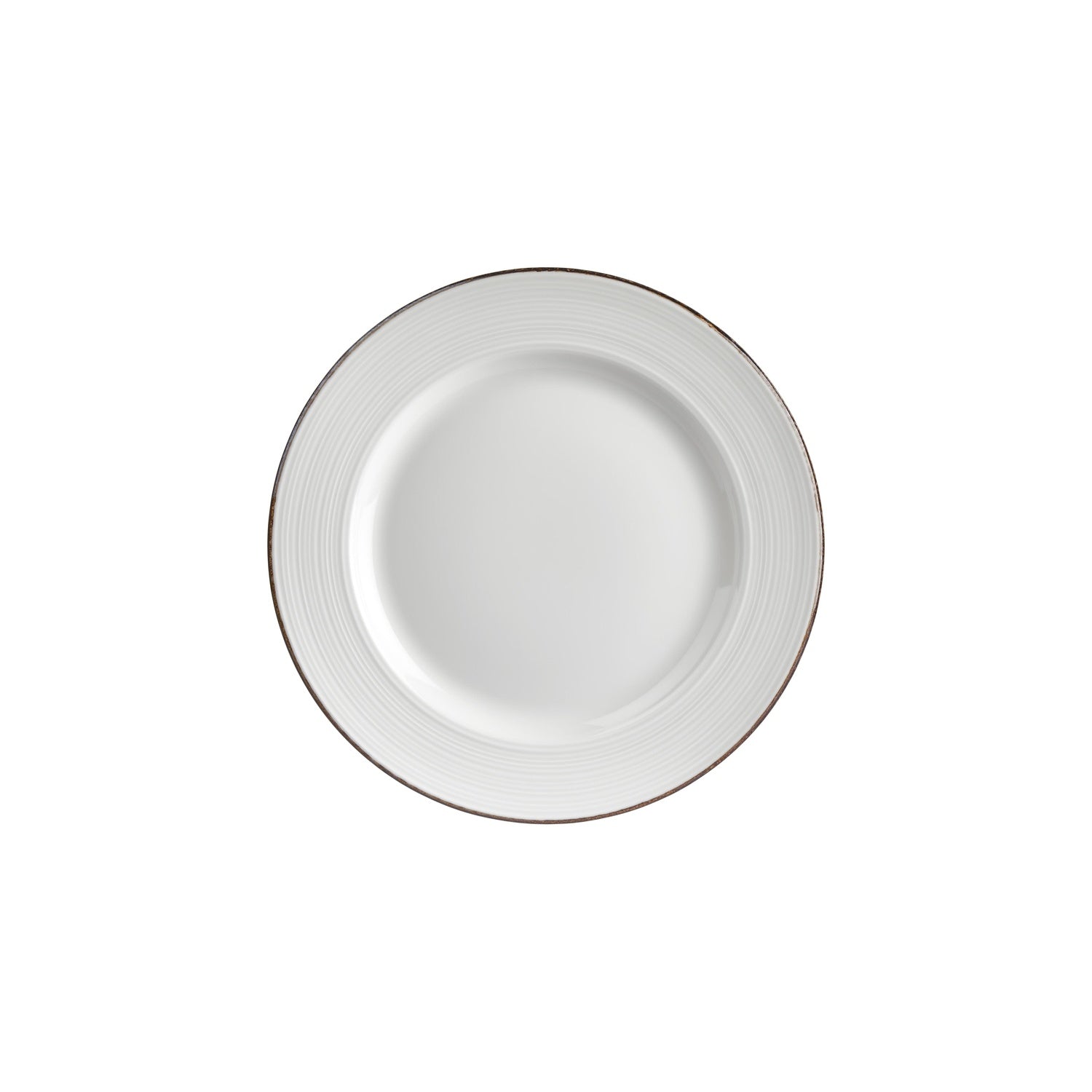 Helix Gleam dia.10.75" Round Brown Vitrified Plate (Set of 4)