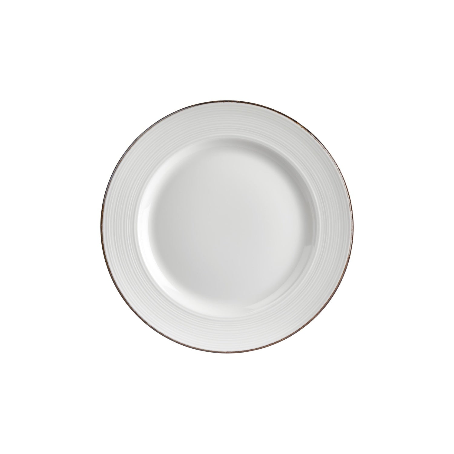 Helix Gleam dia.11.75" Round Brown Vitrified Plate (Set of 6)