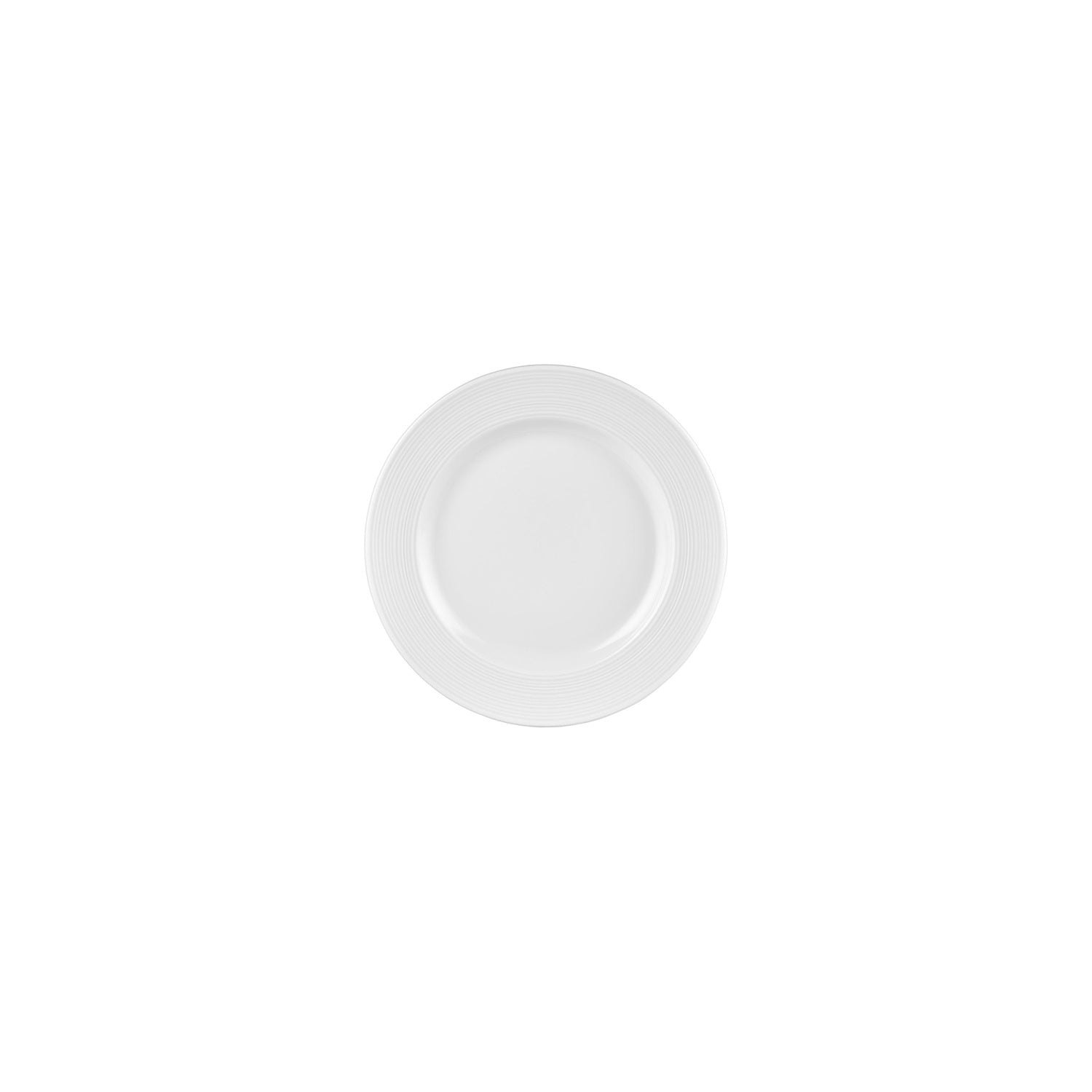 Helix White dia.7" Round Warm White Vitrified Plate (Set of 4)