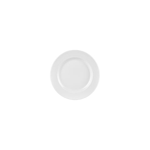 Helix White dia.7" Round Warm White Vitrified Plate (Set of 4)