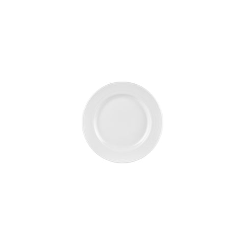 Helix White dia.7" Round Warm White Vitrified Plate (Set of 4)