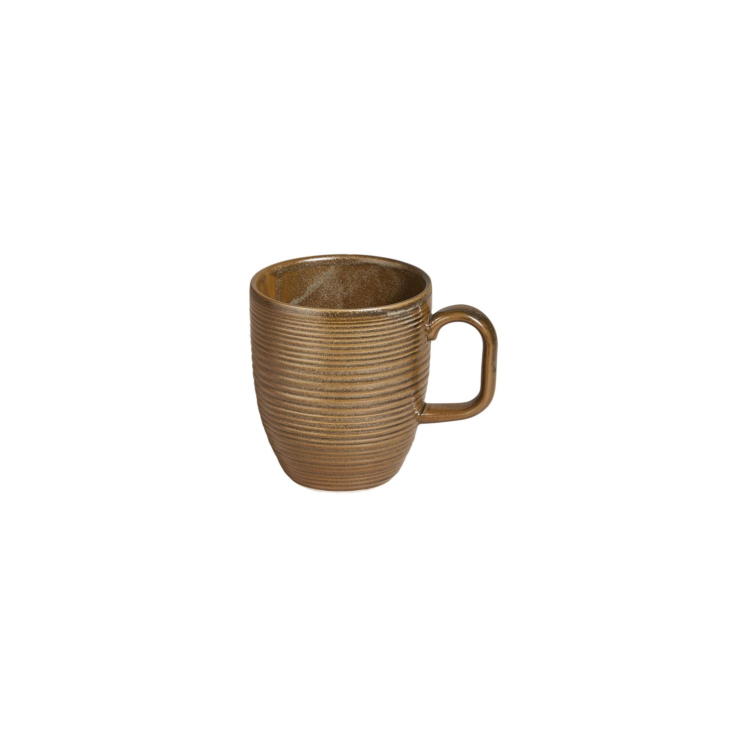 Helix Kaldi dia.3.25" h:4" 11 oz. Round Brown Vitrified Mug (Set of 6)