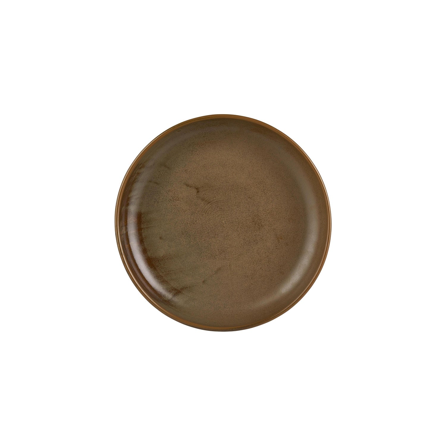Helix Kaldi dia.10.25" h:2" 59 oz. Round Brown Vitrified Deep Plate (Set of 6)
