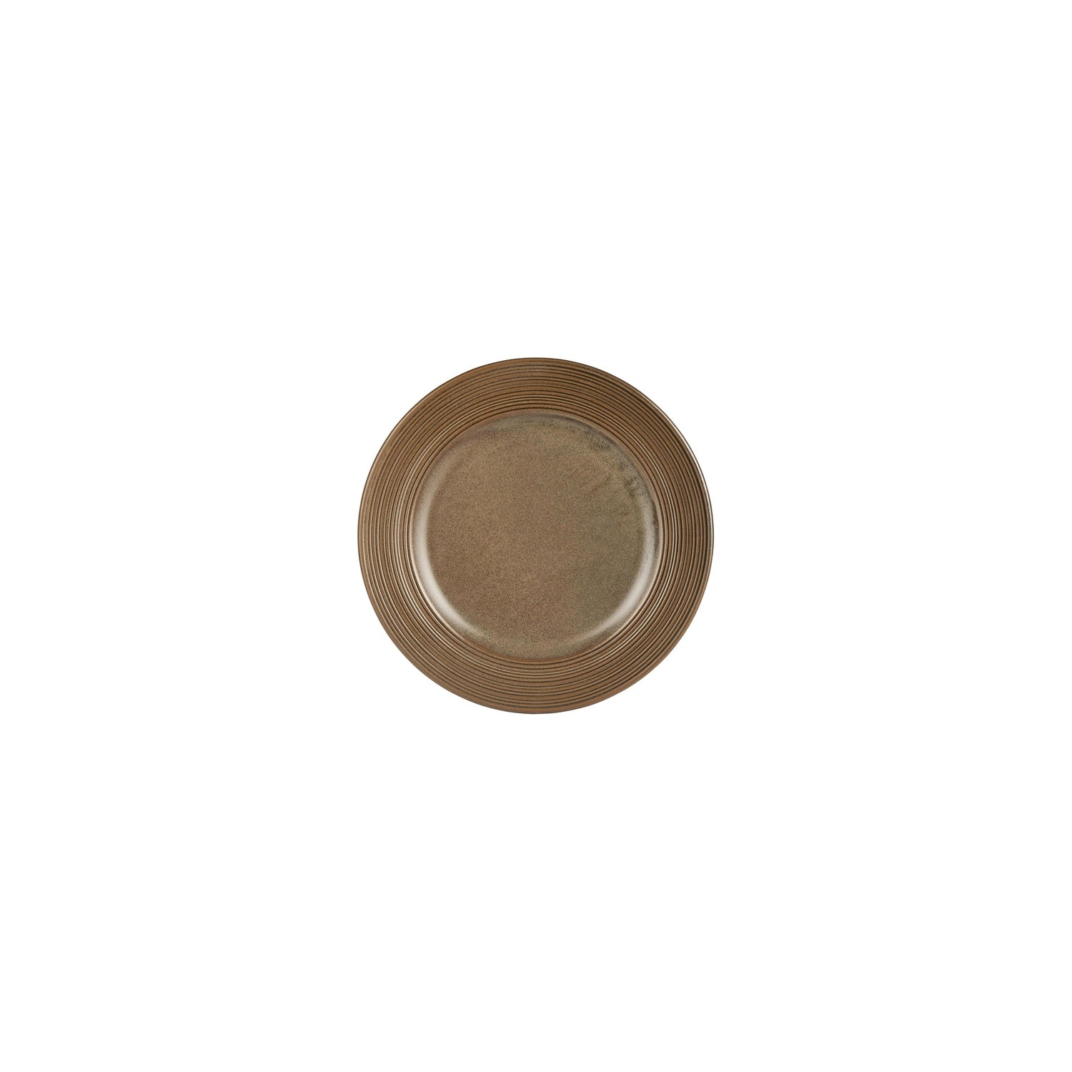 Helix Kaldi dia.7" Round Brown Vitrified Plate (Set of 4)