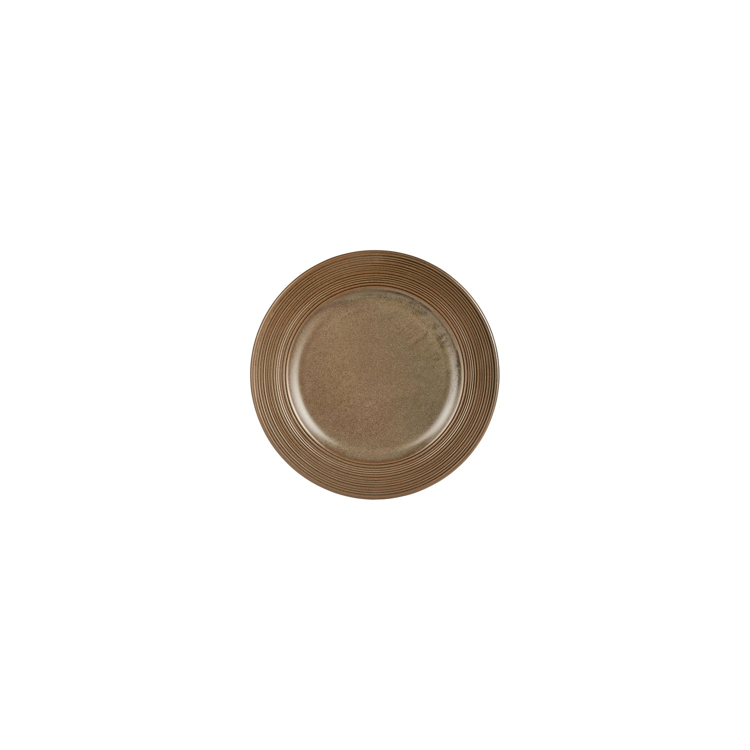 Helix Kaldi dia.7" Round Brown Vitrified Plate (Set of 4)