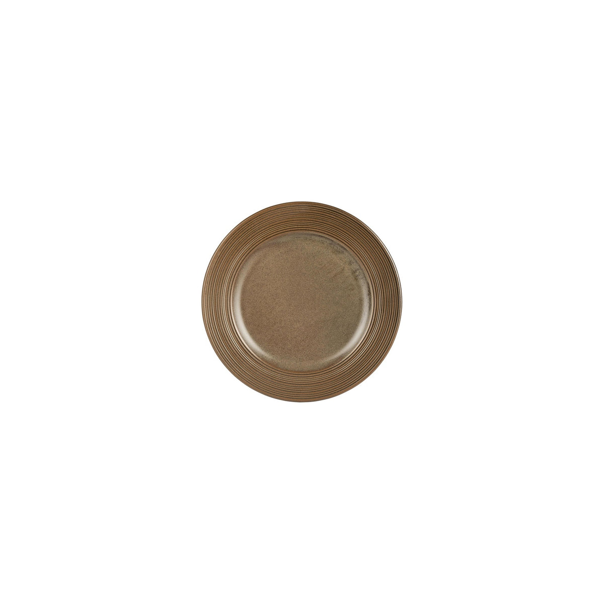 Helix Kaldi dia.7" Round Brown Vitrified Plate (Set of 4)