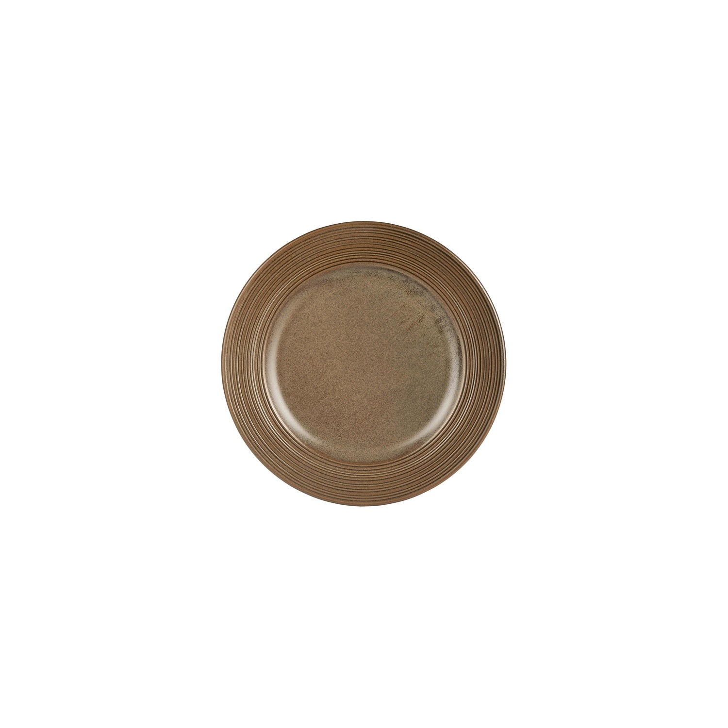 Helix Kaldi dia.8.25" Round Brown Vitrified Plate (Set of 4)