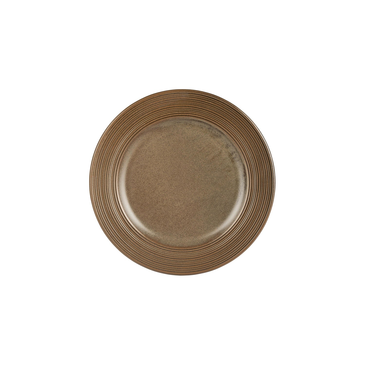 Helix Kaldi dia.10.75" Round Brown Vitrified Plate (Set of 4)
