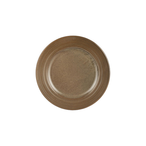 Helix Kaldi dia.10.75" Round Brown Vitrified Plate (Set of 4)