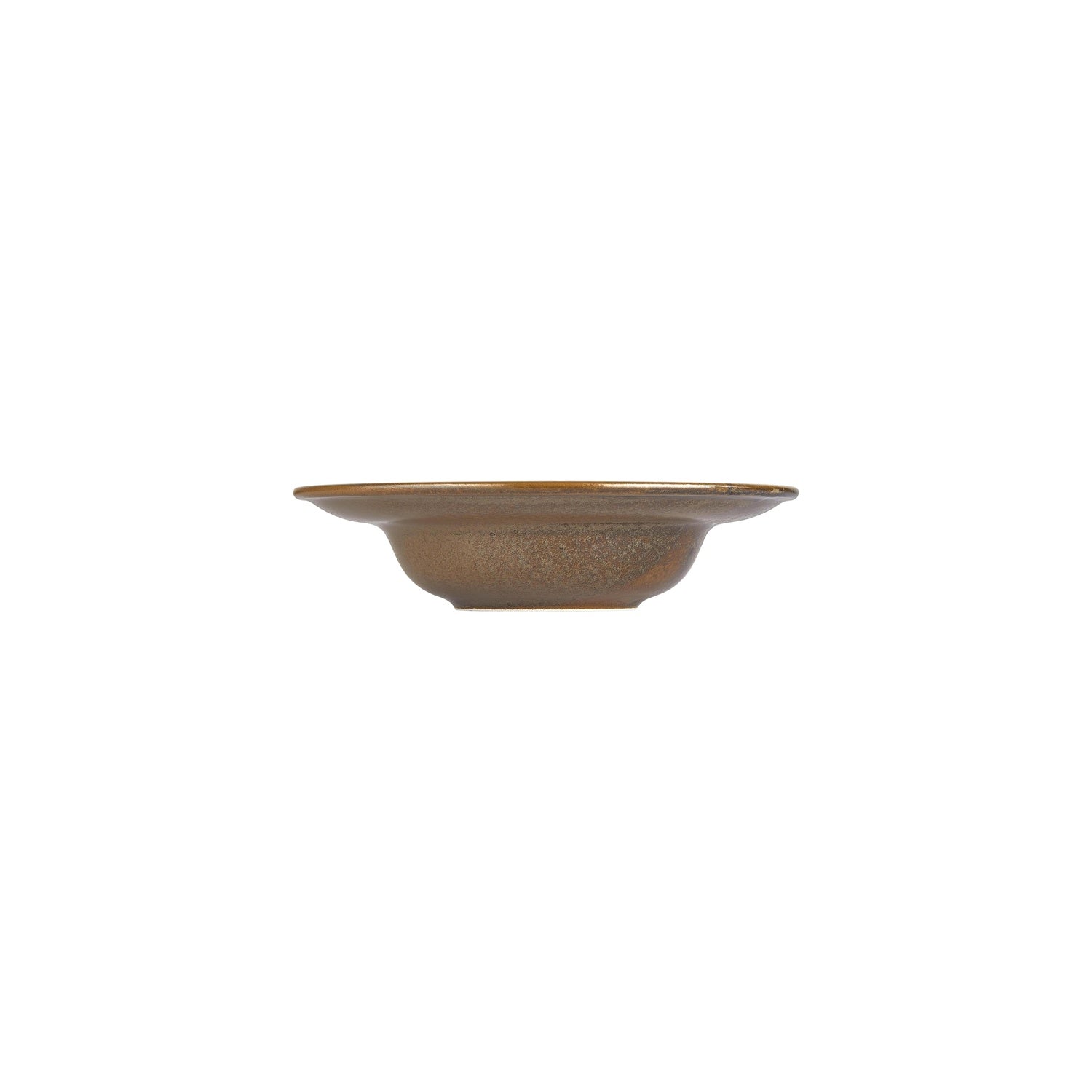 Helix Kaldi dia.9.75" h:0" 14 oz. Round Brown Vitrified Deep Plate (Set of 2)