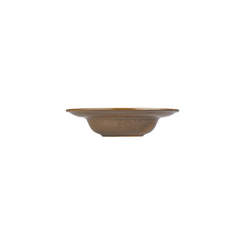 Helix Kaldi dia.9.75" h:0" 14 oz. Round Brown Vitrified Deep Plate (Set of 2)