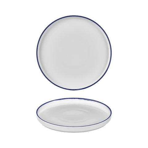 Helix Navy Blue dia.10.75" Round Blue Vitrified Plate (Set of 6)
