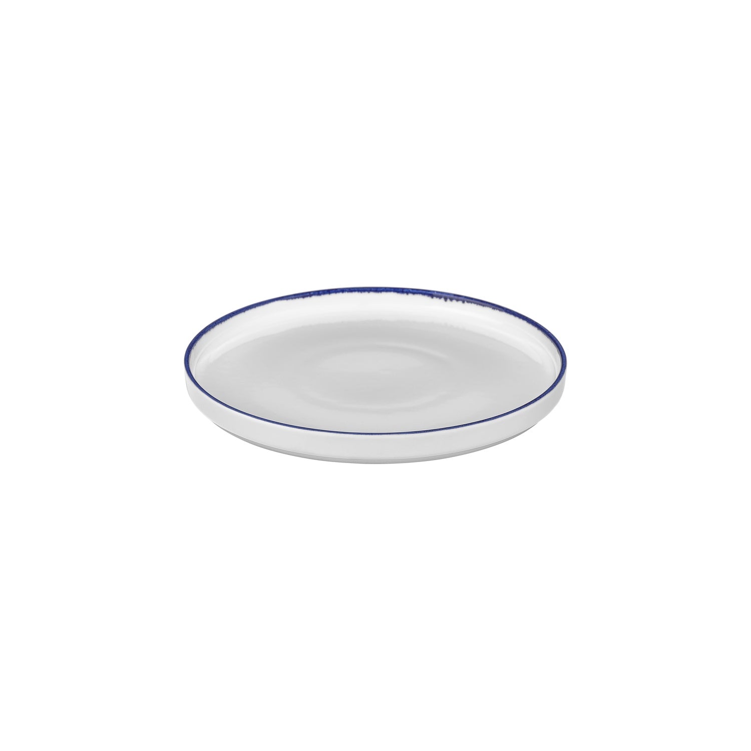 Helix Navy Blue dia.10.75" Round Blue Vitrified Plate (Set of 6)