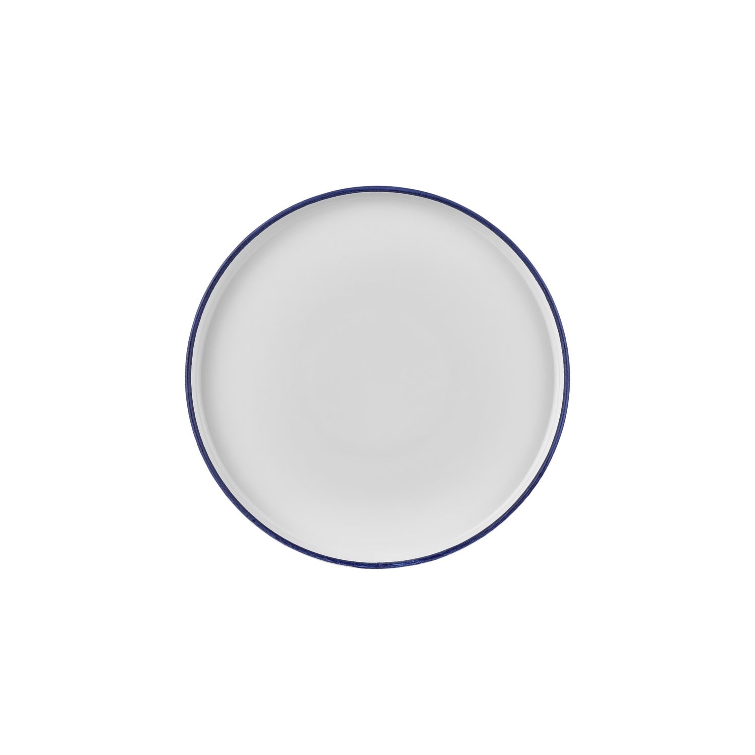 Helix Navy Blue dia.10.75" Round Blue Vitrified Plate (Set of 6)