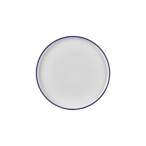 Helix Navy Blue dia.10.75" Round Blue Vitrified Plate (Set of 6)