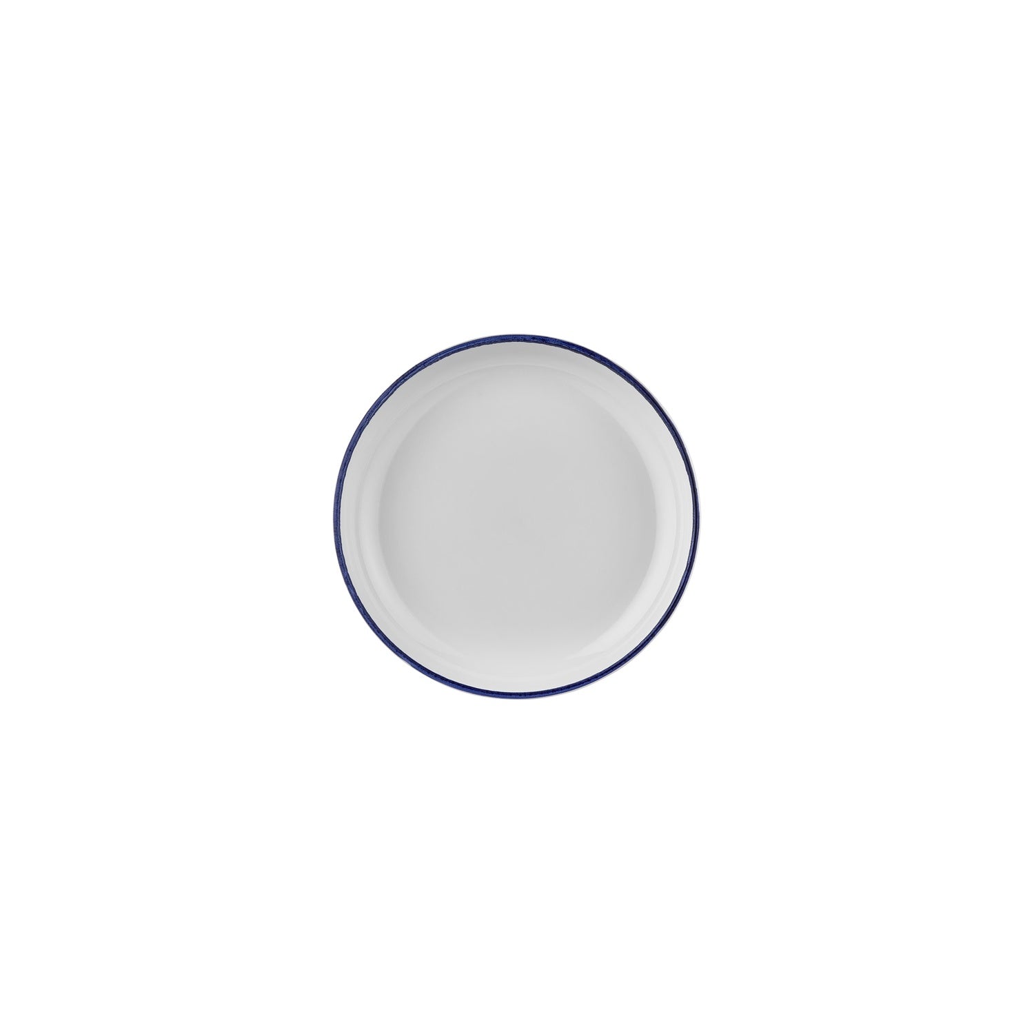 Helix Navy Blue dia.7.5" h:1.5" 24 oz. Round Blue Vitrified Deep Plate (Set of 6)