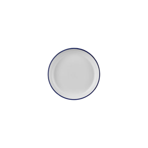 Helix Navy Blue dia.7.5" h:1.5" 24 oz. Round Blue Vitrified Deep Plate (Set of 6)