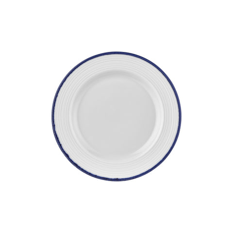 Helix Navy Blue dia.11.75" Round Blue Vitrified Plate (Set of 6)
