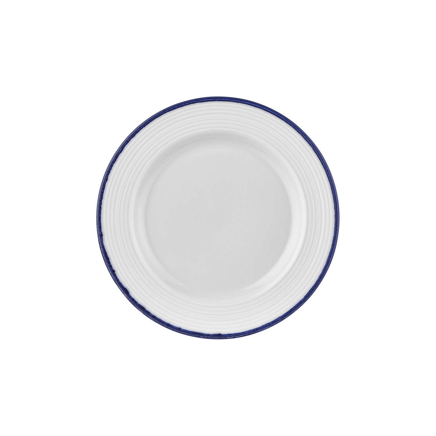 Helix Navy Blue dia.11.75" Round Blue Vitrified Plate (Set of 6)