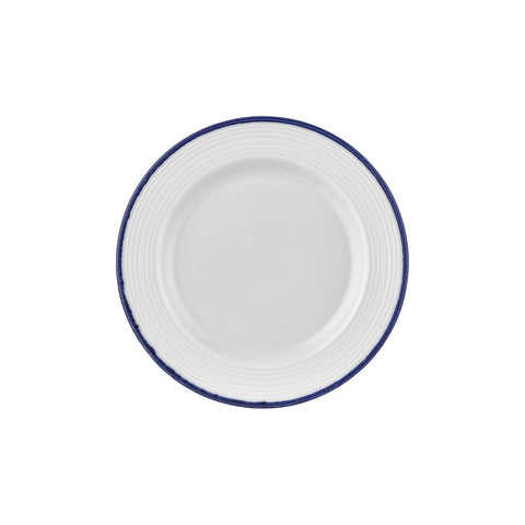 Helix Navy Blue dia.11.75" Round Blue Vitrified Plate (Set of 6)
