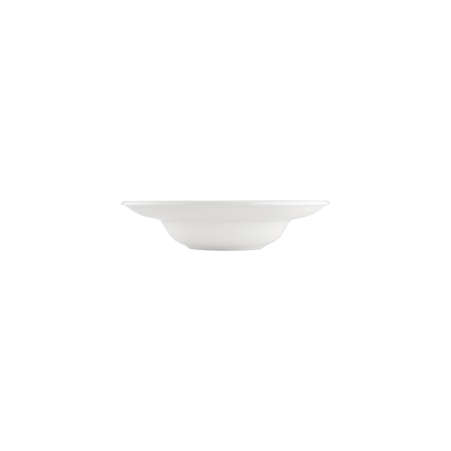 Helix White dia.9.75" h:2.25" 14 oz. Round Warm White Vitrified Deep Plate (Set of 6)