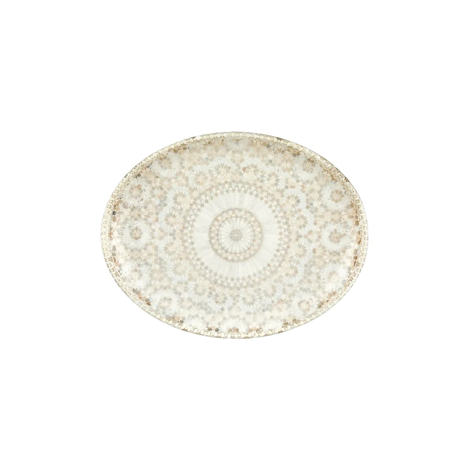 Heritage 12.25" x 9.5" x h:1" Oval Brown Vitrified Platter (1 each)
