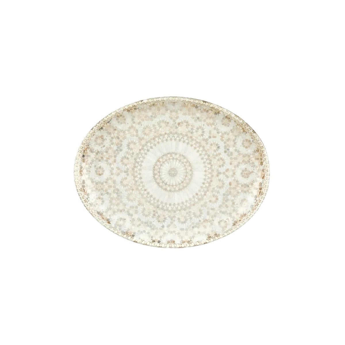 Heritage 12.25" x 9.5" x h:1" Oval Brown Vitrified Platter (1 each)