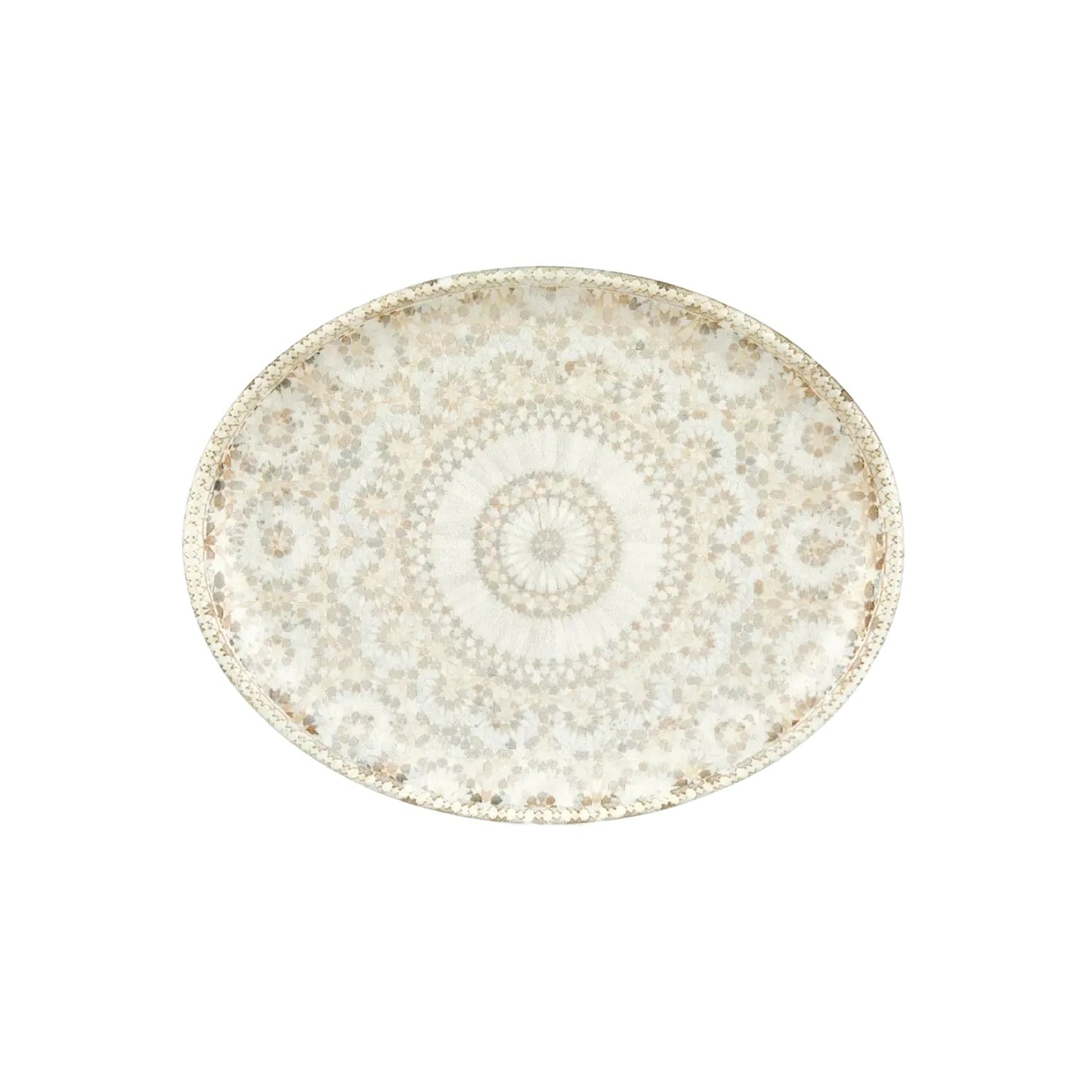 Heritage 14.25" x 11" x h:1.25" Oval Brown Vitrified Platter (1 each)